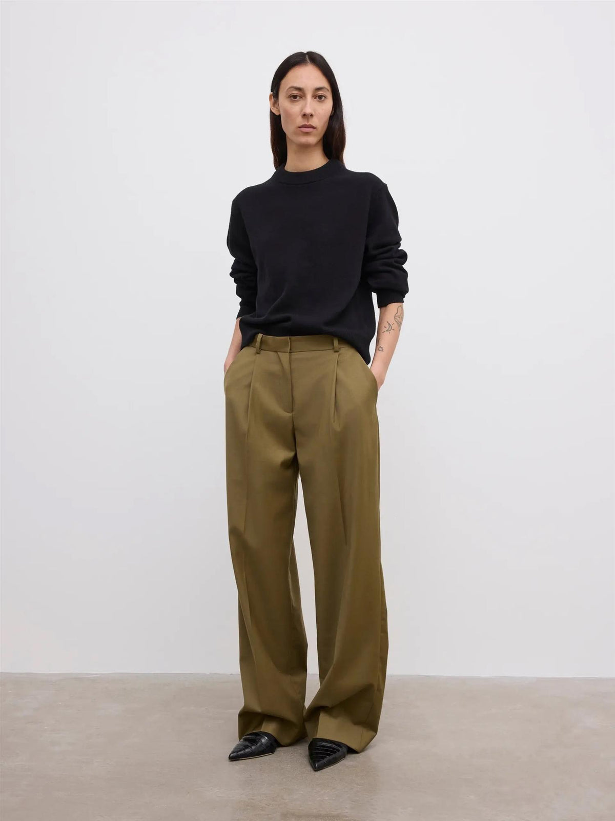 Relaxed Wool Trousers