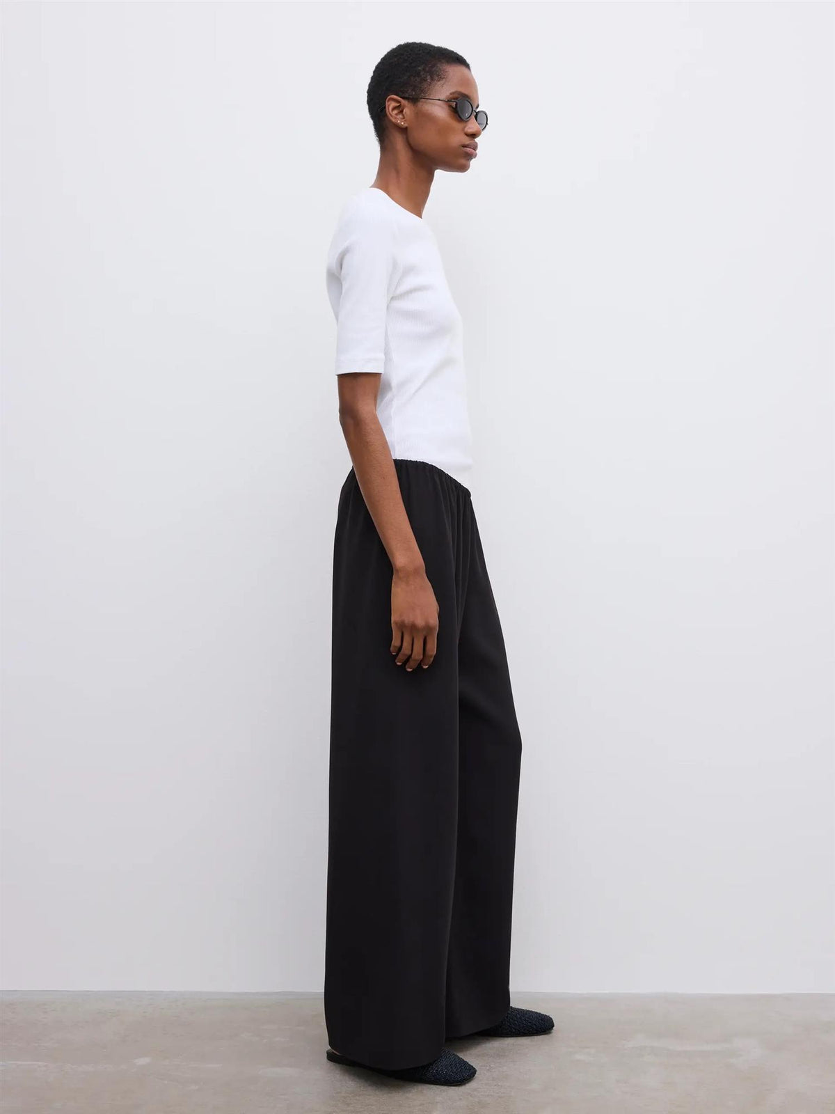 Fluid Crepe Trousers