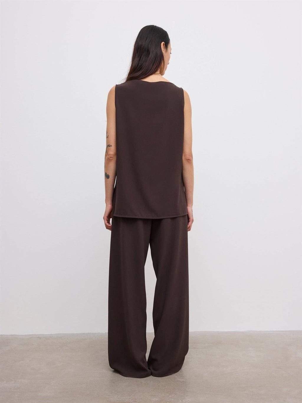 Sleeveless Crepe Top