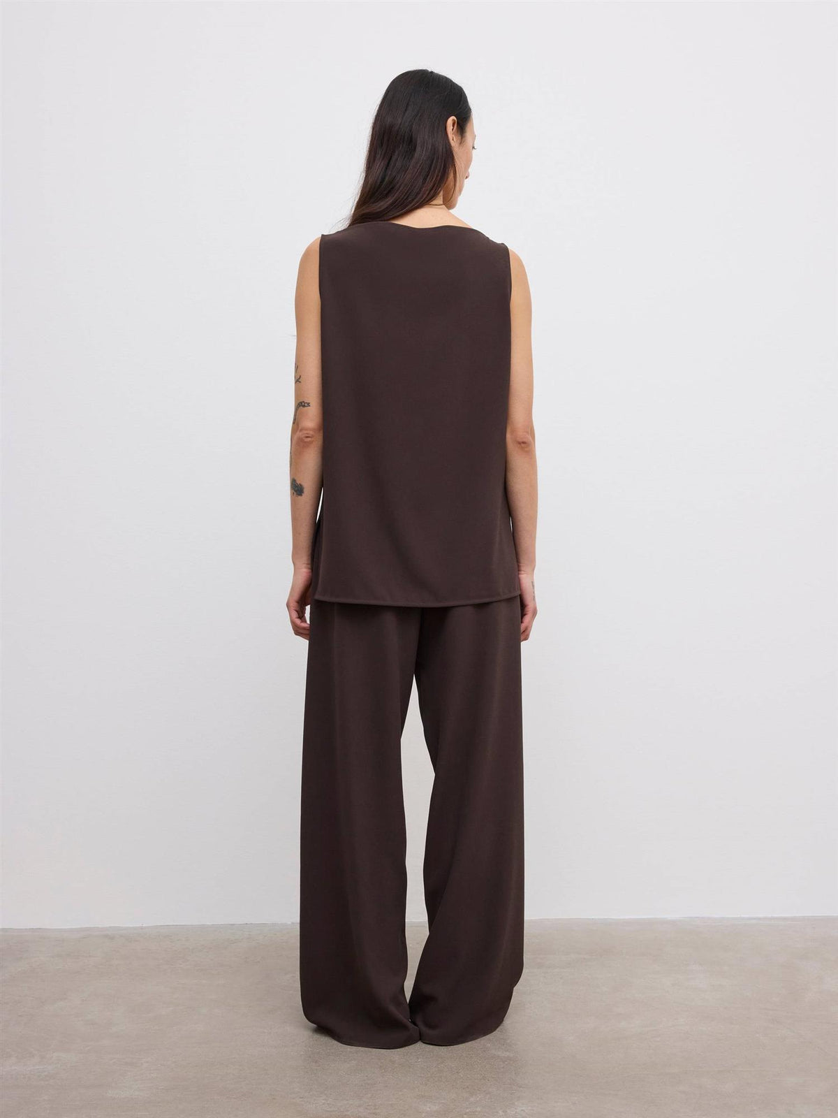 Sleeveless Crepe Top